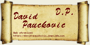 David Paučković vizit kartica